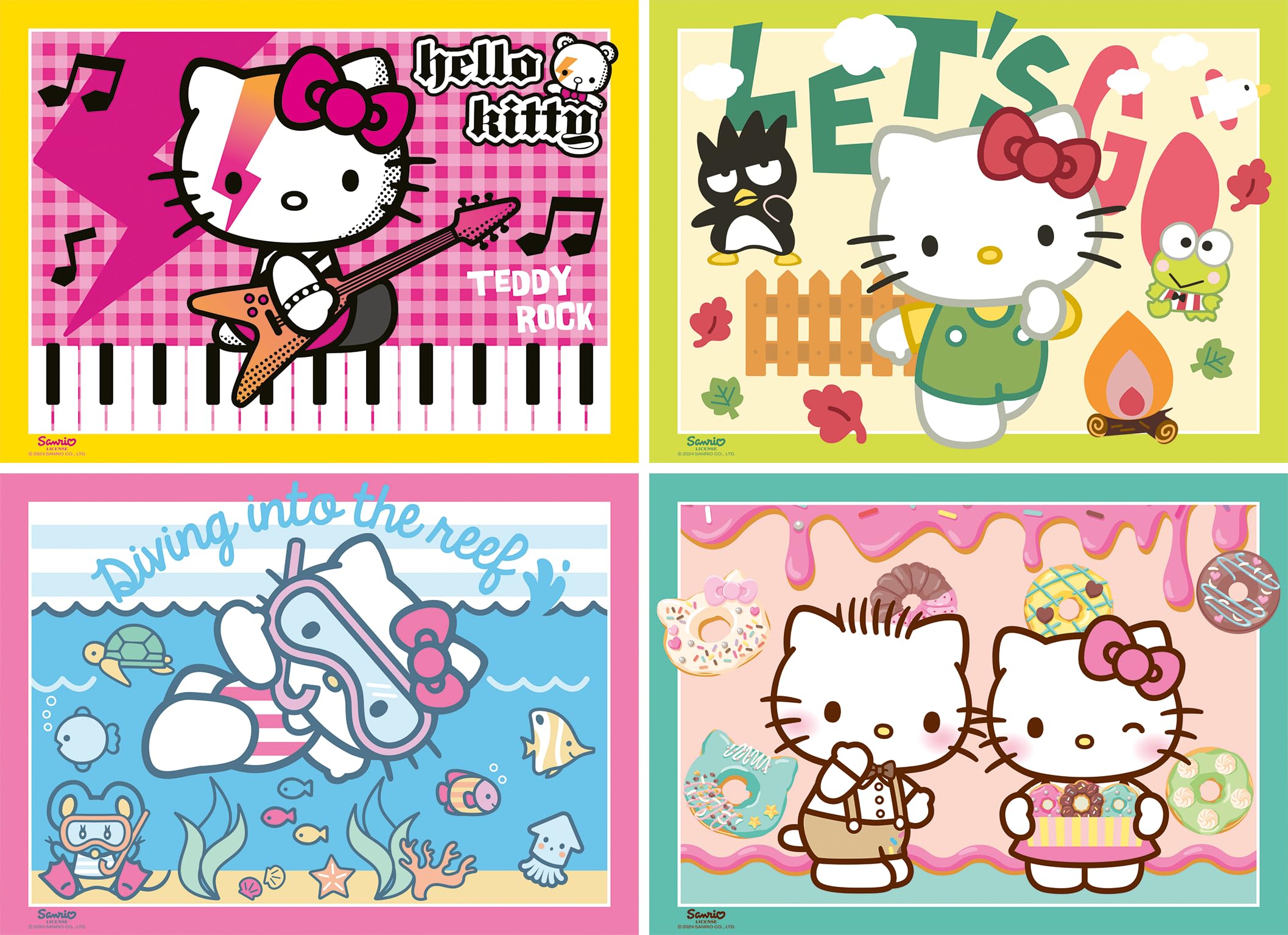 Amazon.com: Ravensburger Hello Kitty Bumper Puzzle Pack – 4 x 100